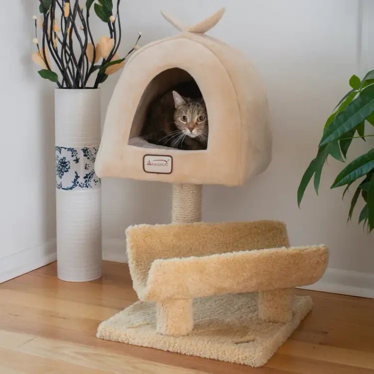 Armarkat Cat Condo, Real Wood Cat Scratching Post-Armarkat-Neema's Pets