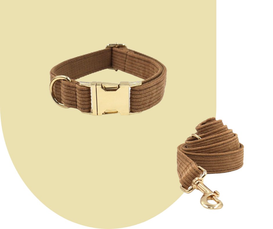Brown Corduroy Pet Collection: Luxurious GPS-Compatible Gear-Heyripet-Neema's Pets