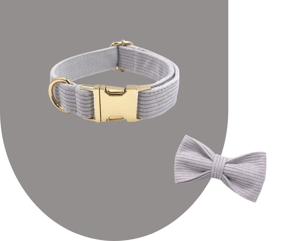 Grey Velvet Corduroy Pet Collection-Neema's Pets