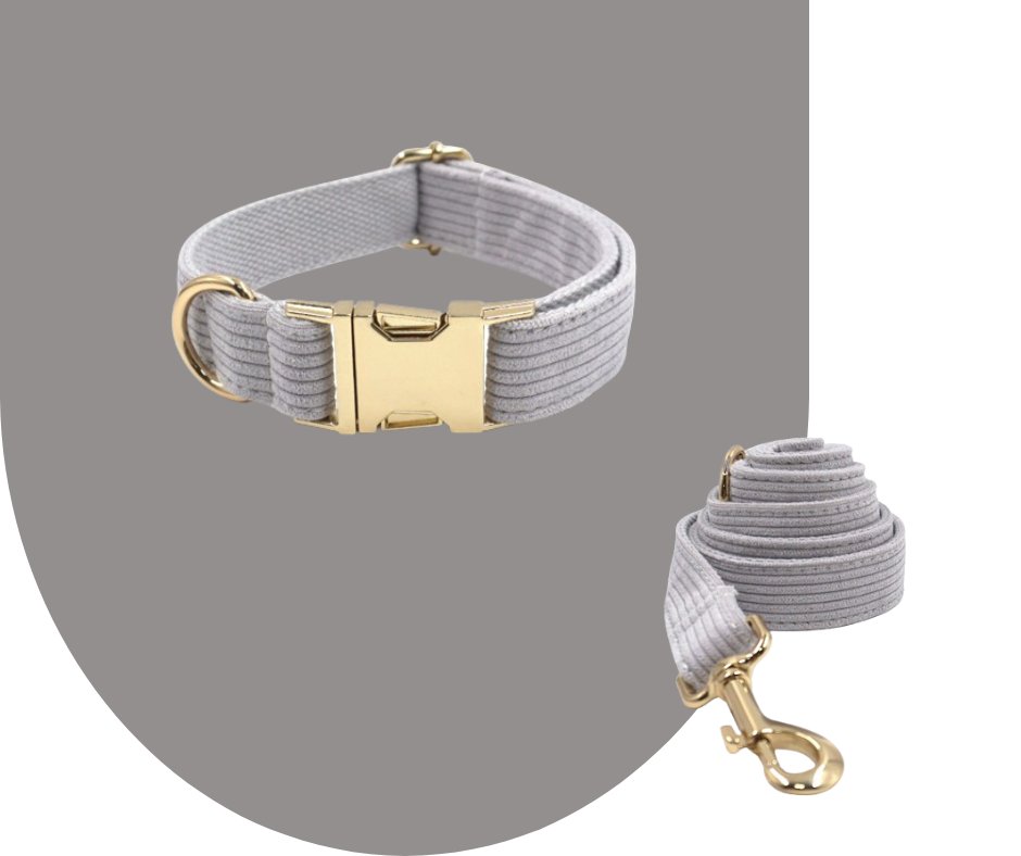 Grey Velvet Corduroy Pet Collection-Neema's Pets