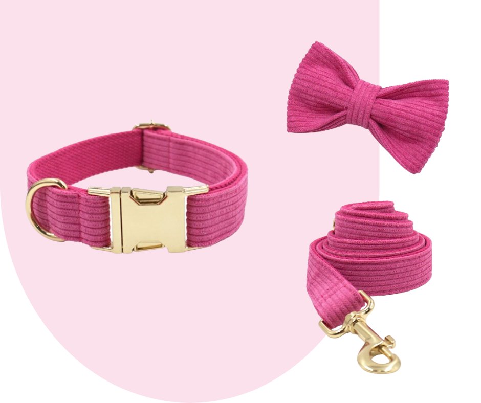 Hot Pink Corduroy Pet Collection: Unleash style and durability!-Heyripet-Neema's Pets