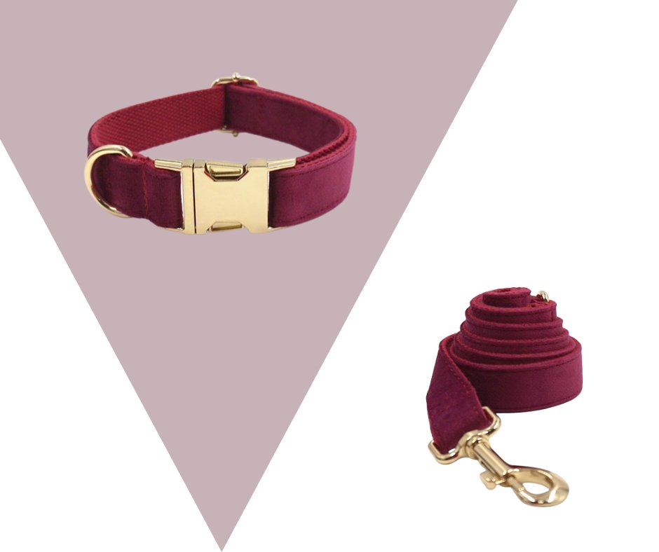 Burgundy Velvet Pet Collection: Elevate Your Pet's Style-Heyripet-Neema's Pets