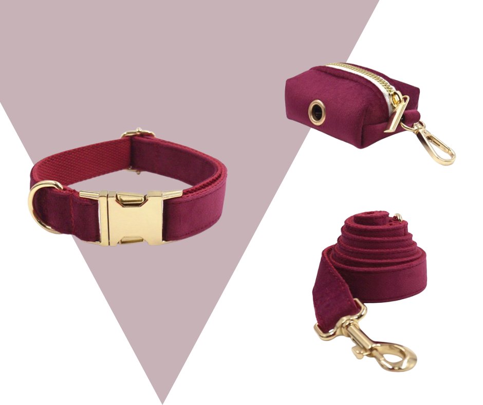 Burgundy Velvet Pet Collection: Elevate Your Pet's Style-Heyripet-Neema's Pets