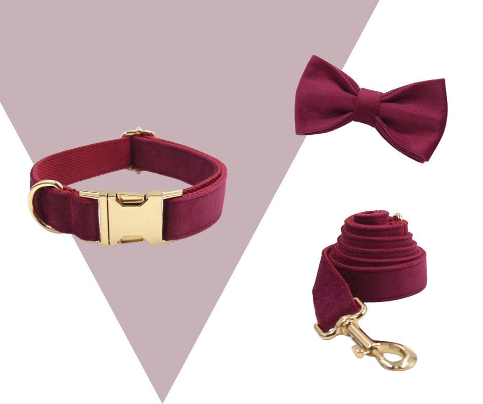 Burgundy Velvet Pet Collection: Elevate Your Pet's Style-Heyripet-Neema's Pets