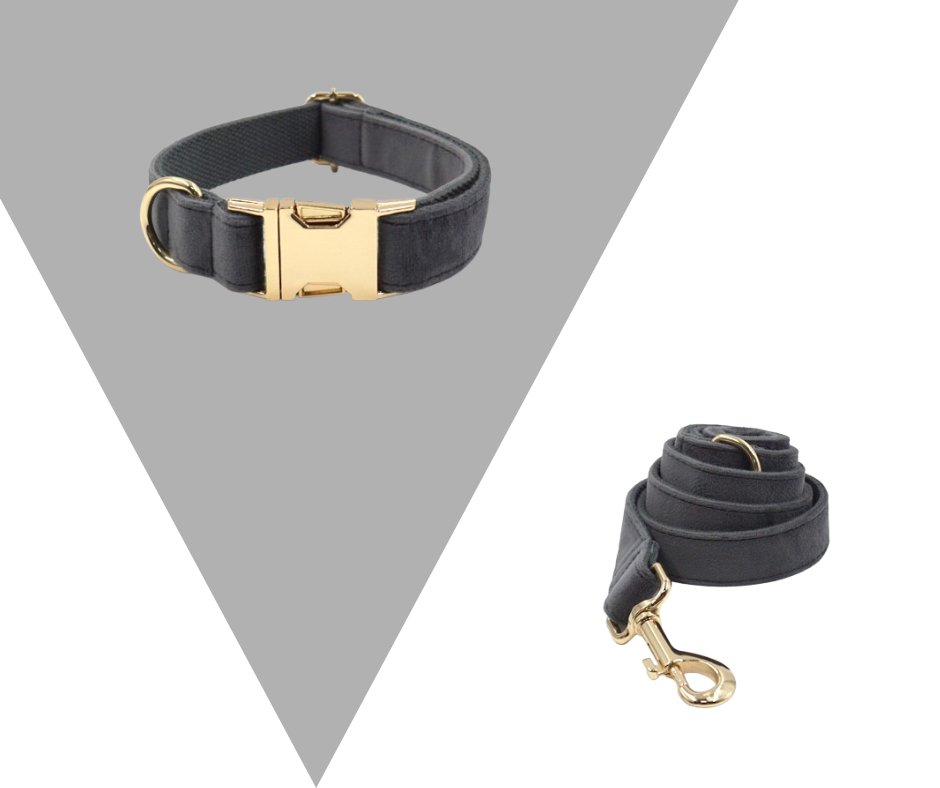 Dark Grey Velvet Corduroy Pet Collection - Neema's Pets