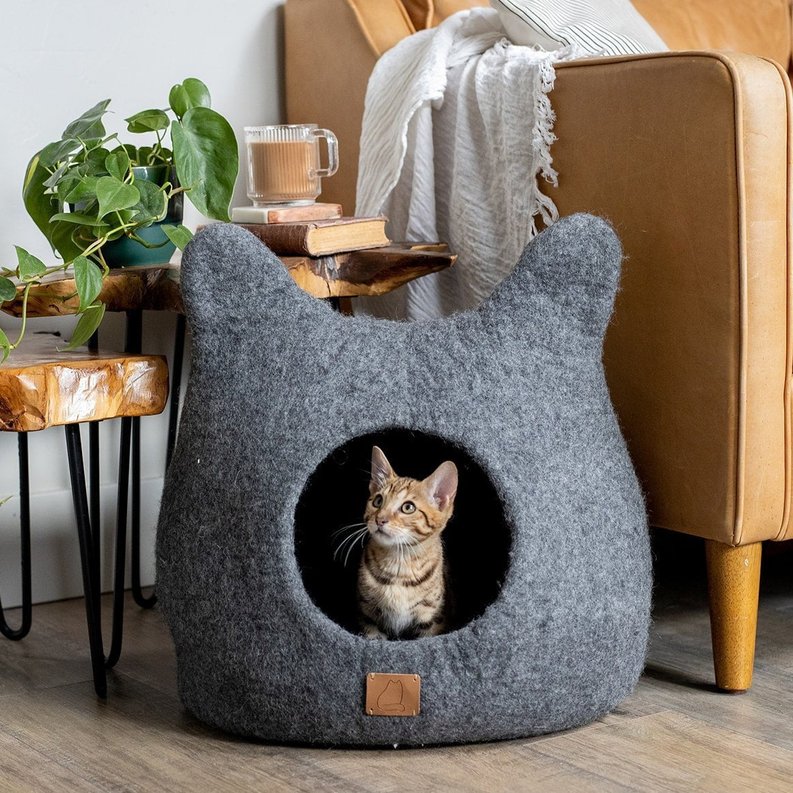 Whimsical Cat Ear Cave Bed-Fuzzy Cove-Neema's Pets