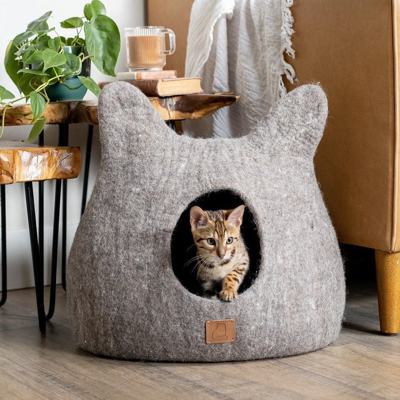 Whimsical Cat Ear Cave Bed-Fuzzy Cove-Neema's Pets