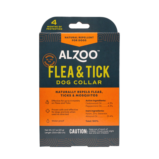 ALZOO Eco-Friendly Flea & Tick Collar for S/M Dogs