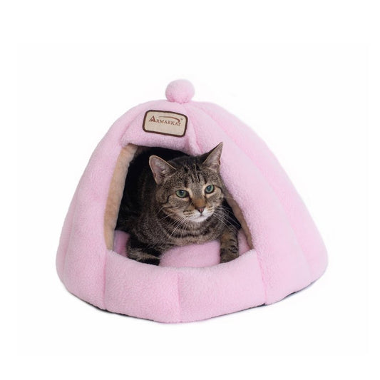 Armarkat Soft Pink Cat Bed: Ultimate Plush Comfort for Cats | Mini Cat Bed