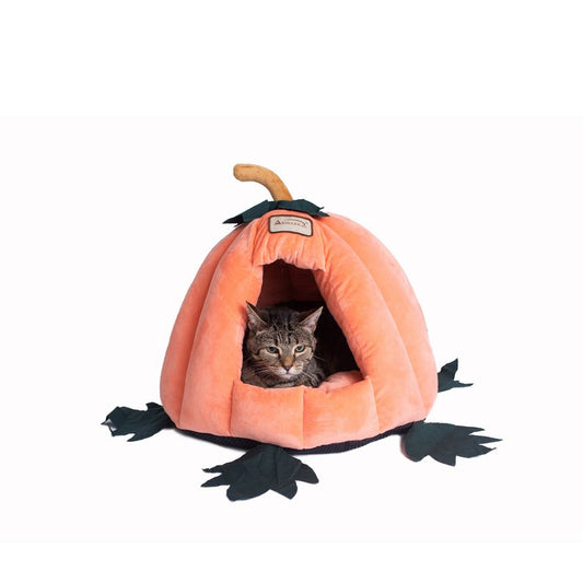 Armarkat Plush Bed: Velvet Pumpkin Lounge-Armarkat-Neema's Pets